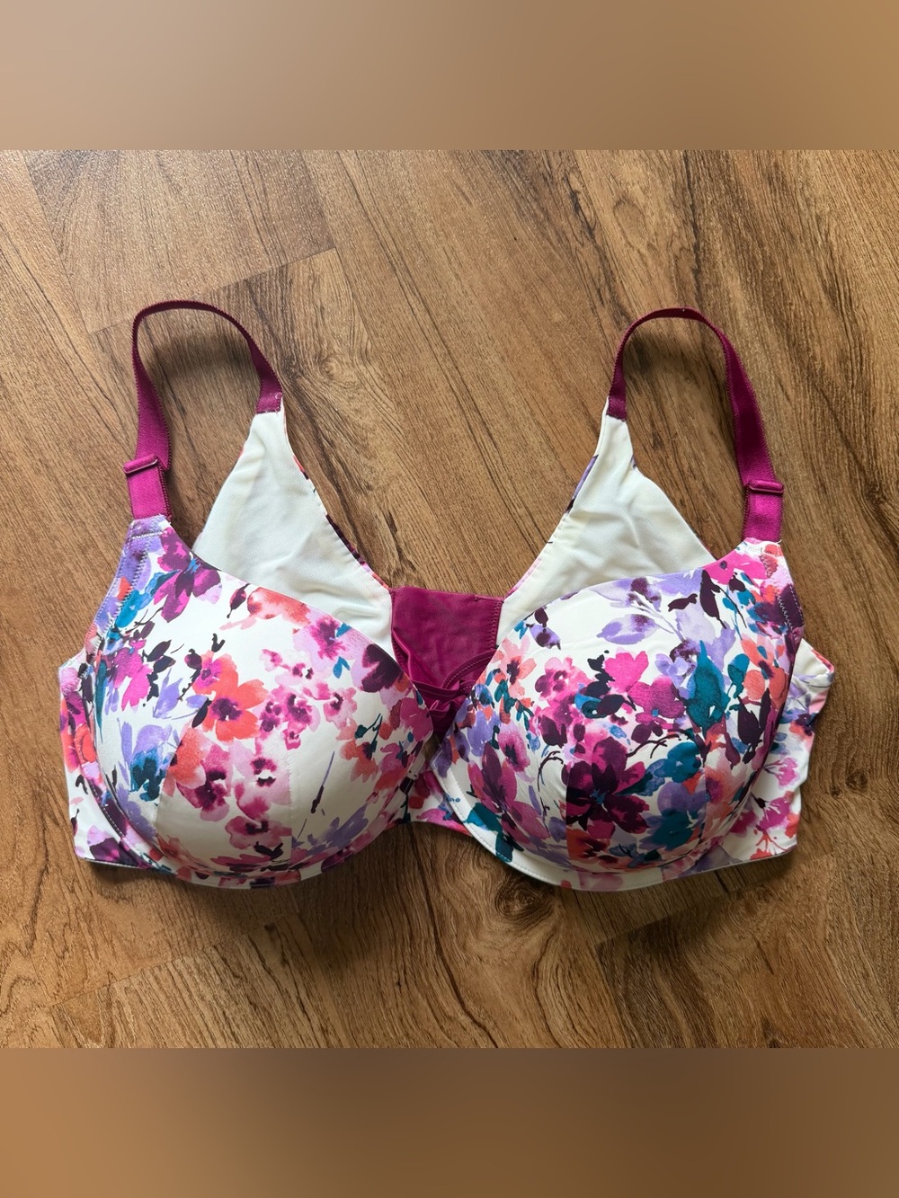 Torrid XO Plunge Push-Up Print 360 Back Smoothing Bra Size 42DD